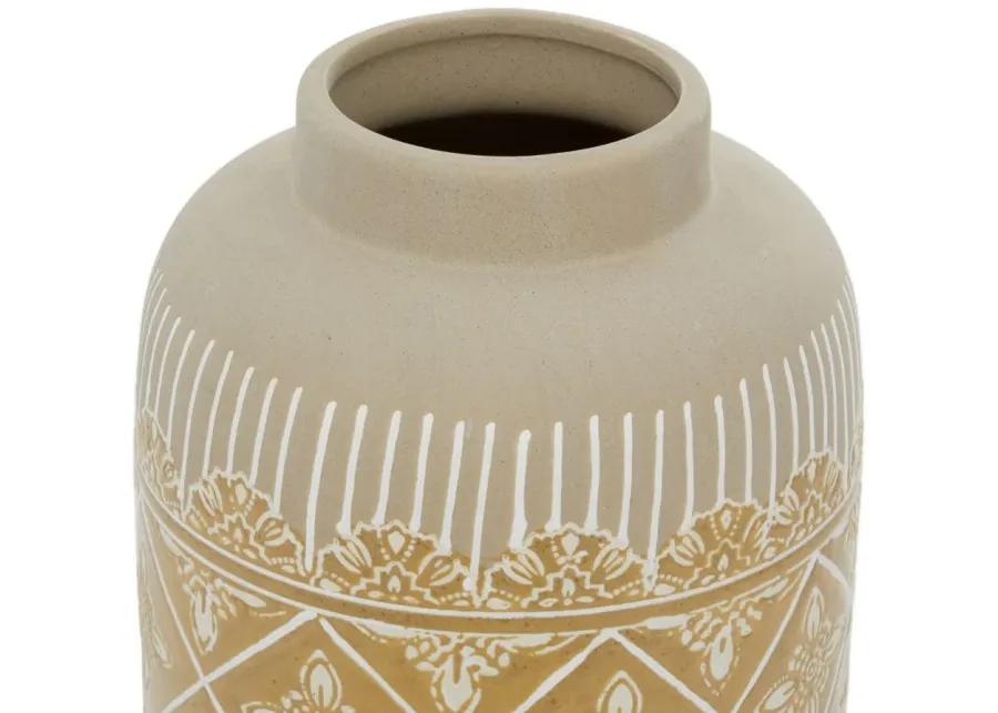 Ivy Collection Thingieverse Vase Set of 2 in Beige by UMA Enterprises