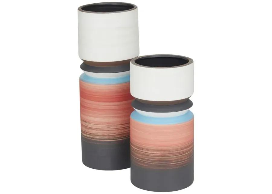 Ivy Collection Skelita Vase Set of 2 in Multi Colored by UMA Enterprises