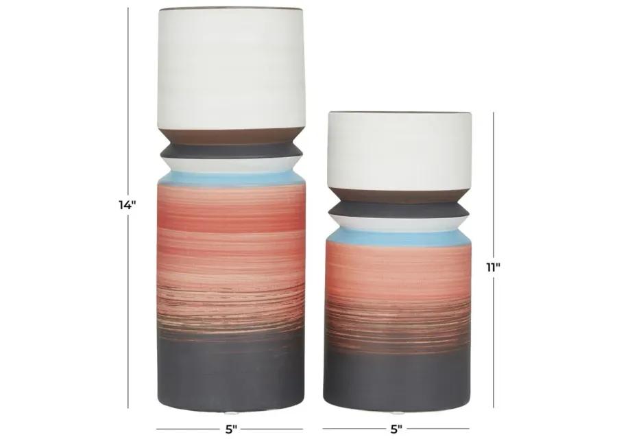 Ivy Collection Skelita Vase Set of 2 in Multi Colored by UMA Enterprises