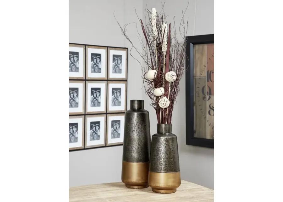 Novogratz Oriri Vase Set of 2 in Dark Gray by UMA Enterprises