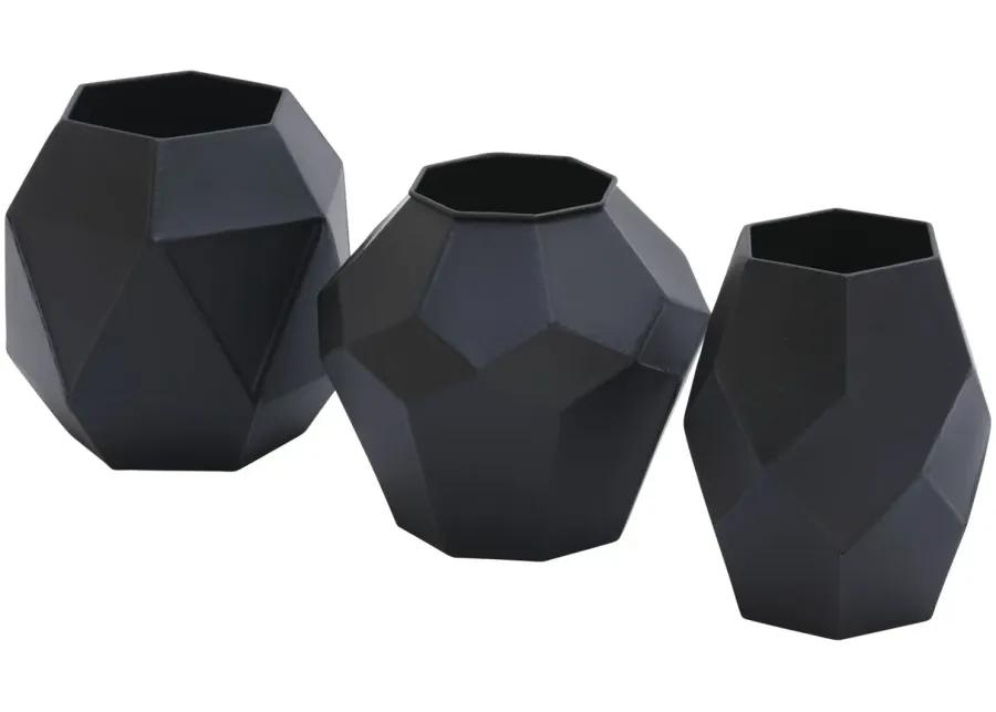 Novogratz Ardanroe Vase Set of 3 in Black by UMA Enterprises