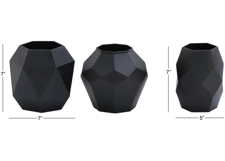 Novogratz Ardanroe Vase Set of 3 in Black by UMA Enterprises