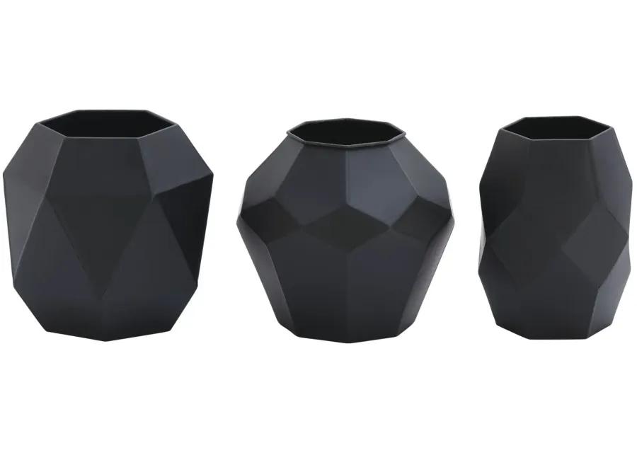 Novogratz Ardanroe Vase Set of 3 in Black by UMA Enterprises