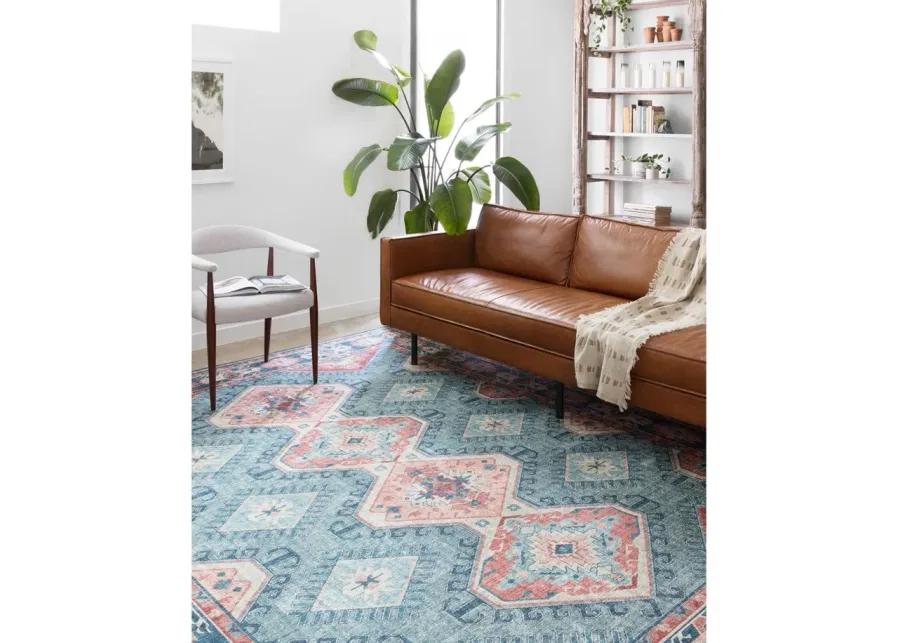 Skye Area Rug in Turquoise/Terracotta by Loloi Rugs