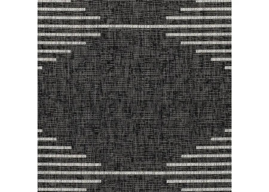Eagean Area Rug in Charcoal, Cream, Light Gray by Surya