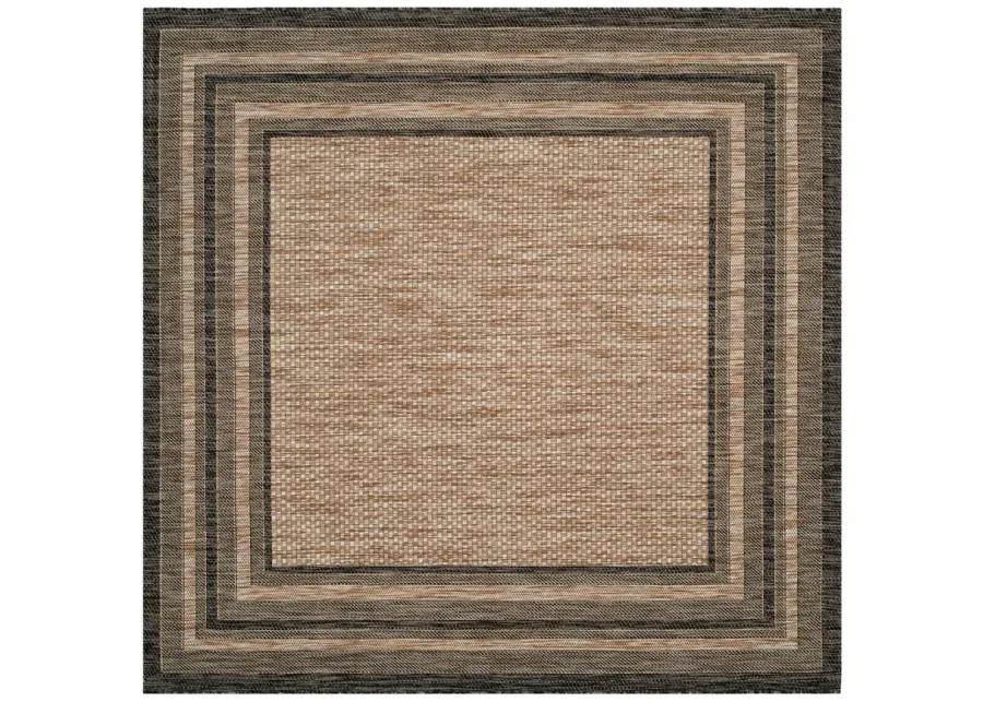 Courtyard Marches Indoor/Outdoor Area Rug in Natural & Black by Safavieh