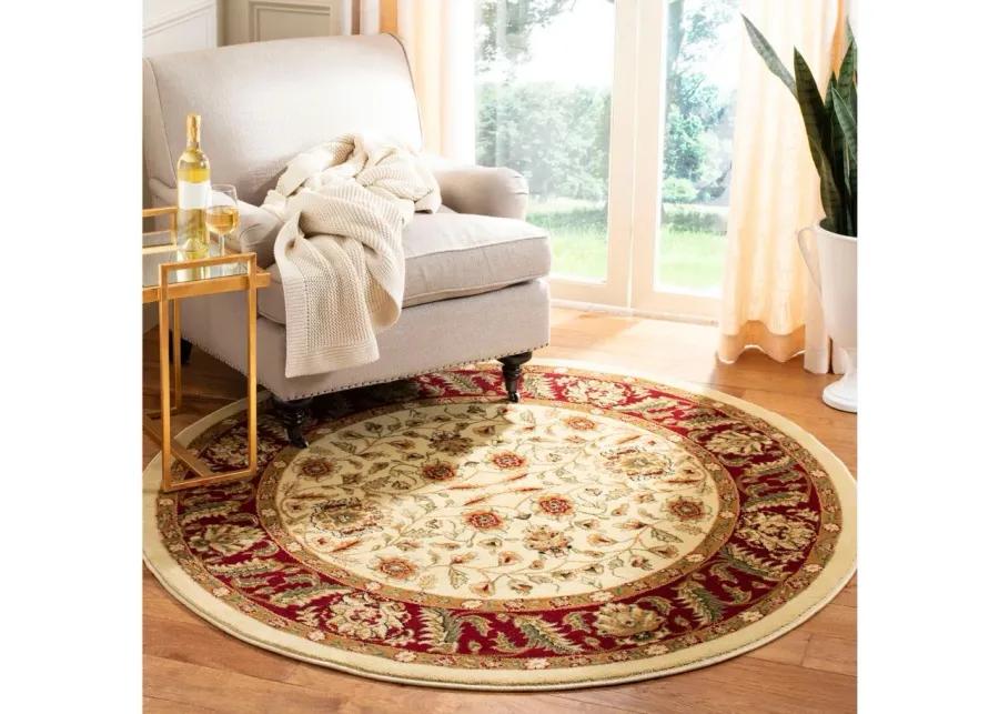 Bolton Area Rug Round in Ivory / Red by Safavieh