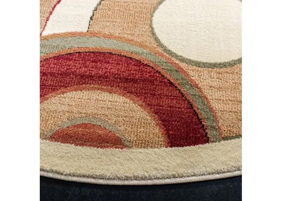 Masham Area Rug Round in Ivory / Multi by Safavieh