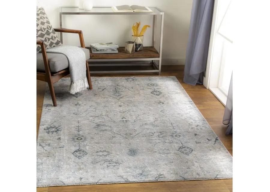 Glynn Kandor Area Rug in Khaki, Ivory, Denim, Green by Surya