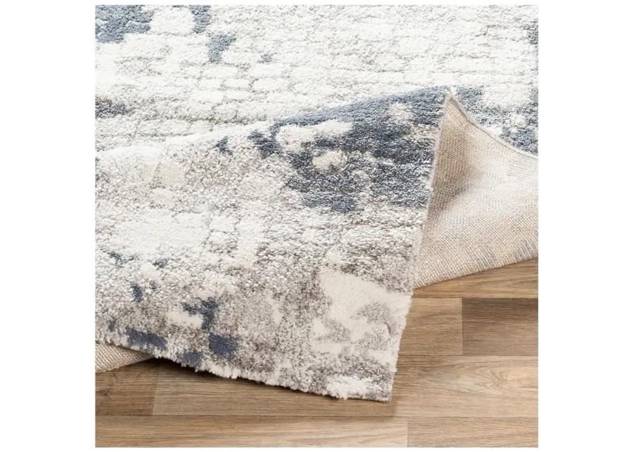 Finley Area Rug in Denim, Pale Blue, Light Gray, Medium Gray, Ivory by Surya