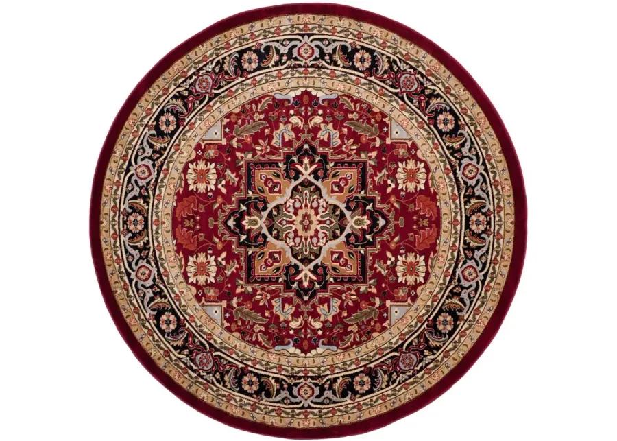 Mercia Area Rug Round in Red / Black by Safavieh