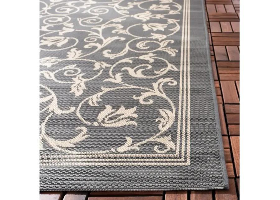 Courtyard Vines Indoor/Outdoor Area Rug in Gray & Natural by Safavieh