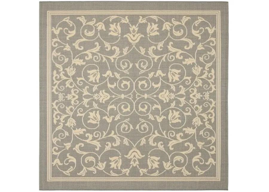 Courtyard Vines Indoor/Outdoor Area Rug in Gray & Natural by Safavieh