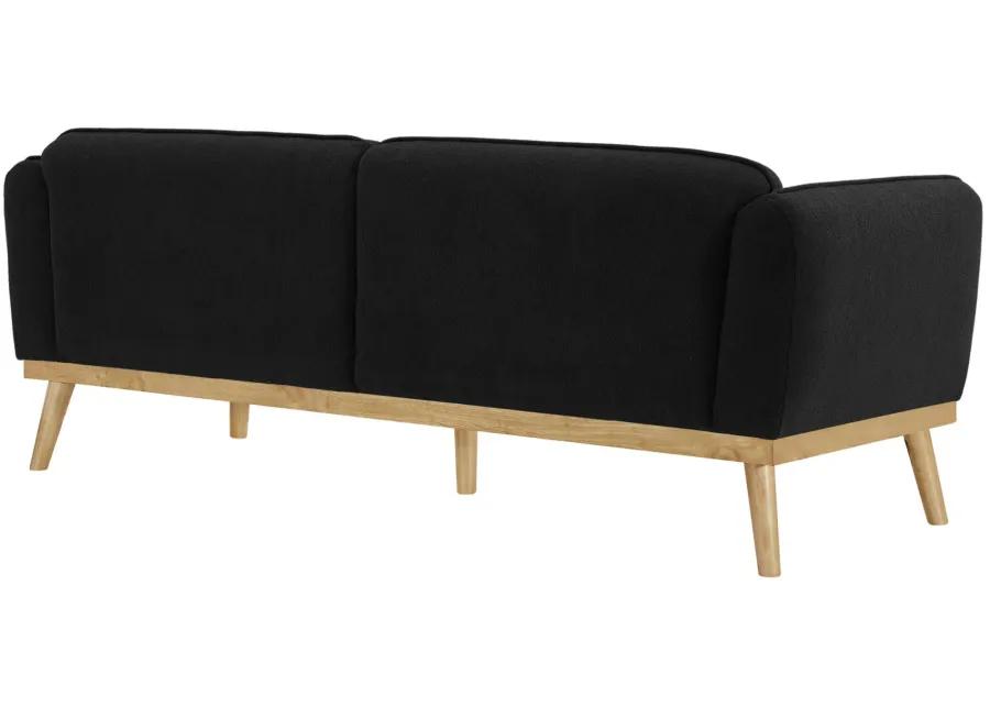 Nolita Boucle Fabric Sofa in Black by Meridian Furniture