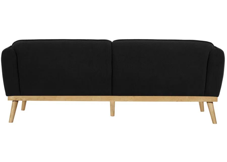 Nolita Boucle Fabric Sofa in Black by Meridian Furniture