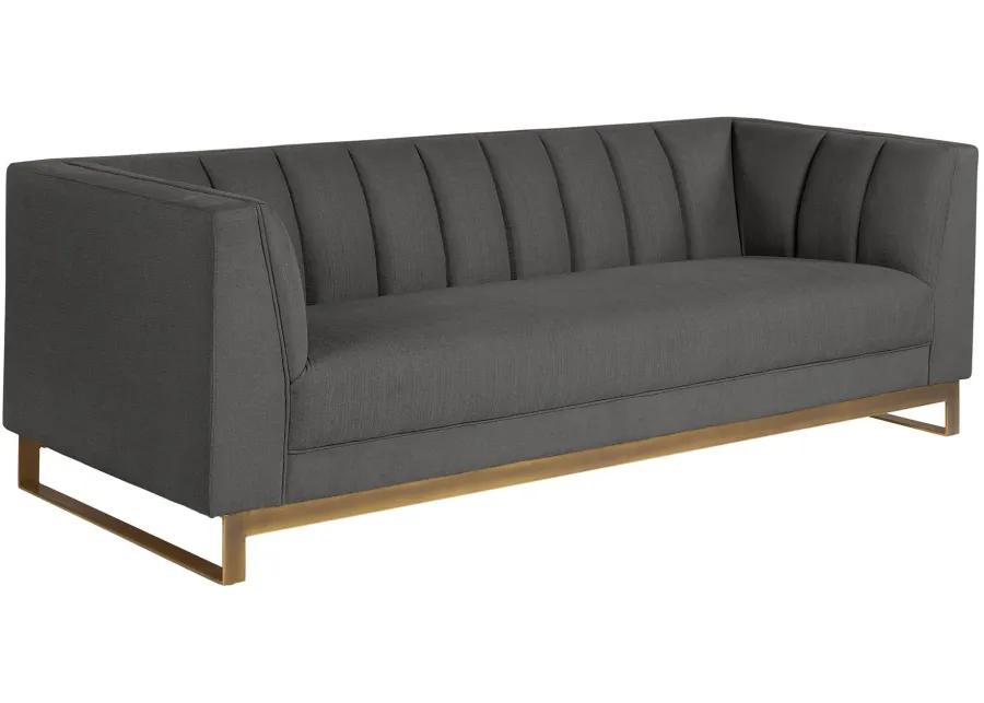 Parker Sofa in Zenith Graphite Gray by Sunpan