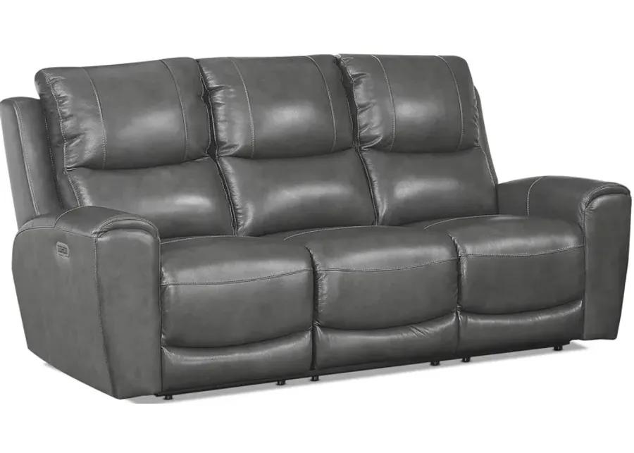 Laurel Power Reclining Sofa in Gray by Steve Silver Co.