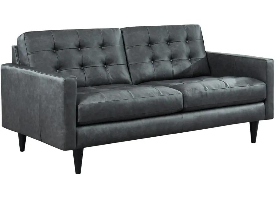 Naples Loveseat in Gray by GTR Leather Inc