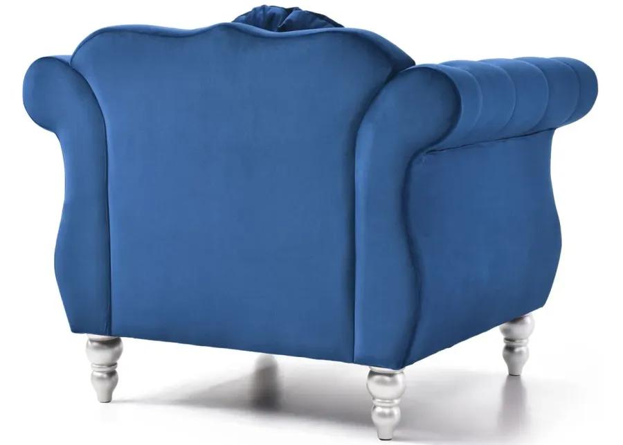 Hollywood Chair in Navy Blue by Glory Furniture