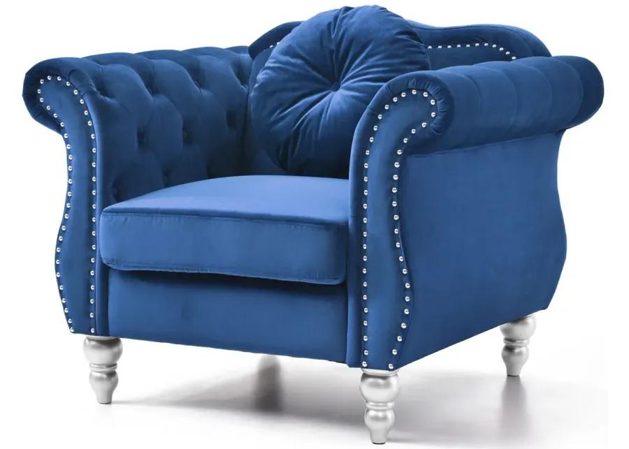 Hollywood Chair in Navy Blue by Glory Furniture