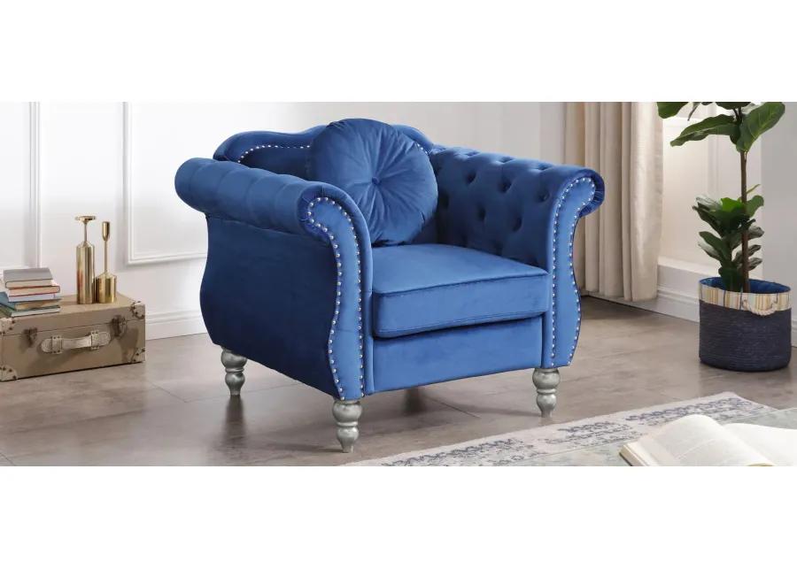 Hollywood Chair in Navy Blue by Glory Furniture