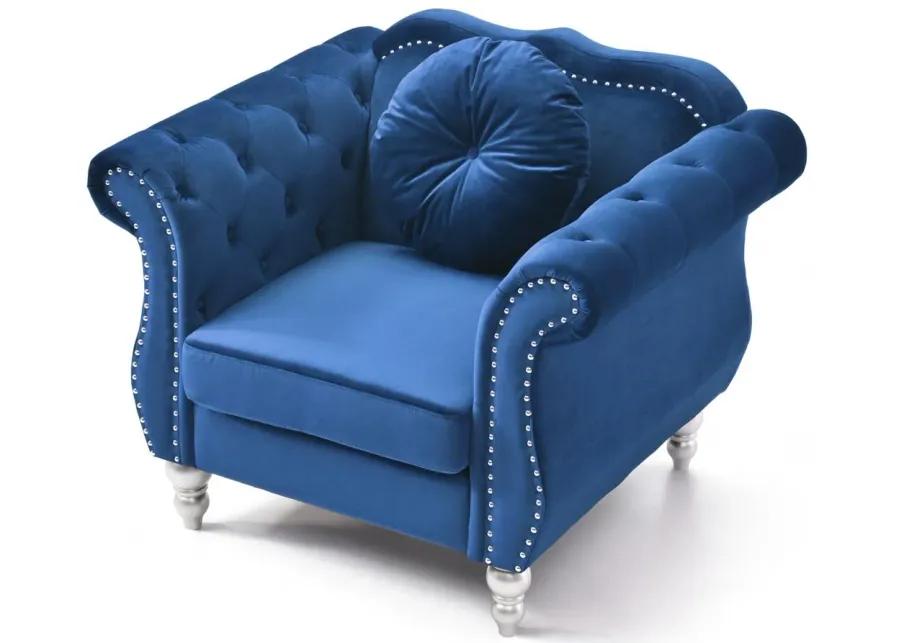 Hollywood Chair in Navy Blue by Glory Furniture