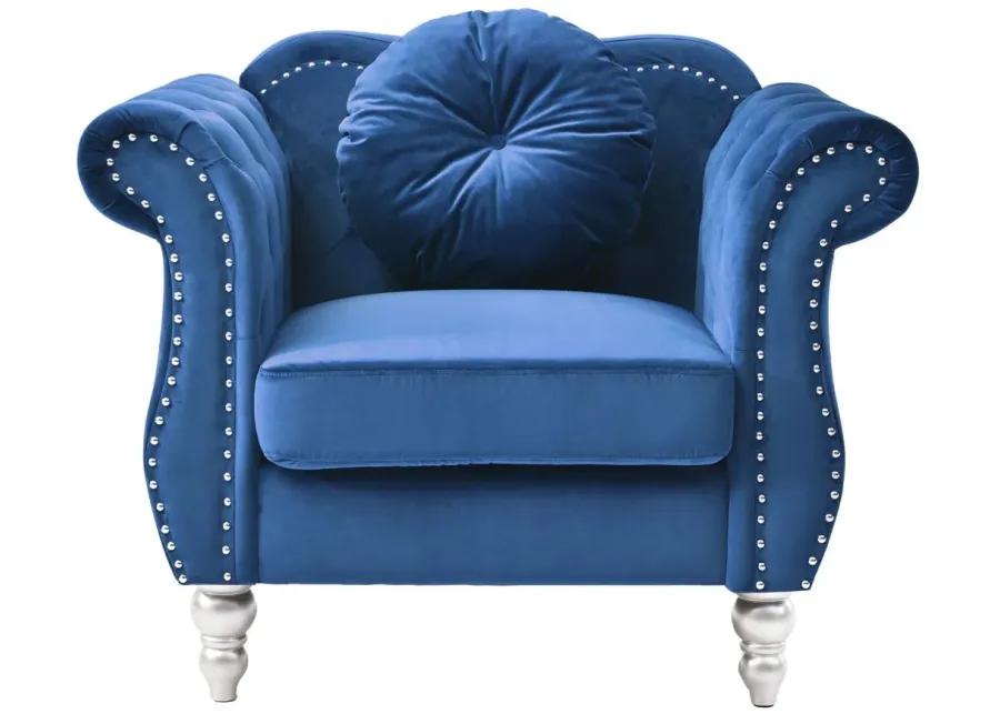 Hollywood Chair in Navy Blue by Glory Furniture