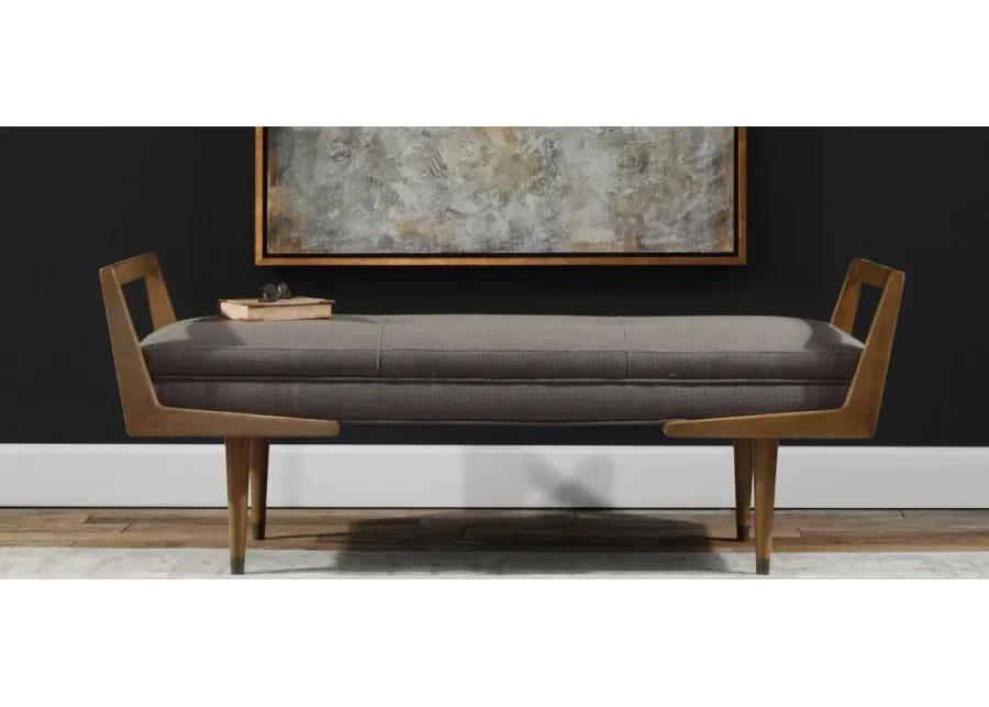 Waylon Bench in Taupe Gray by Uttermost