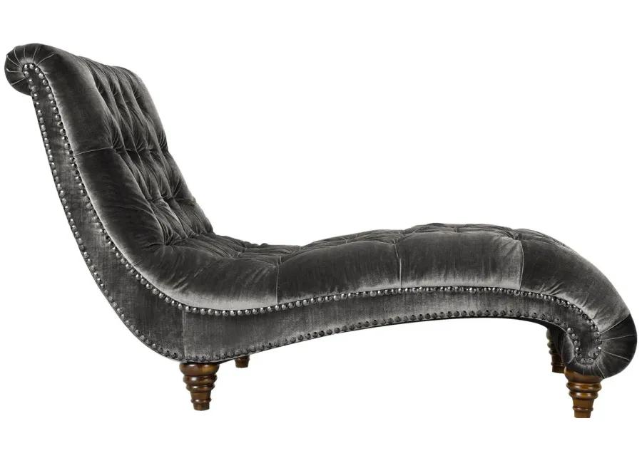 Duchess Chaise Lounge in Gray by Aria Designs