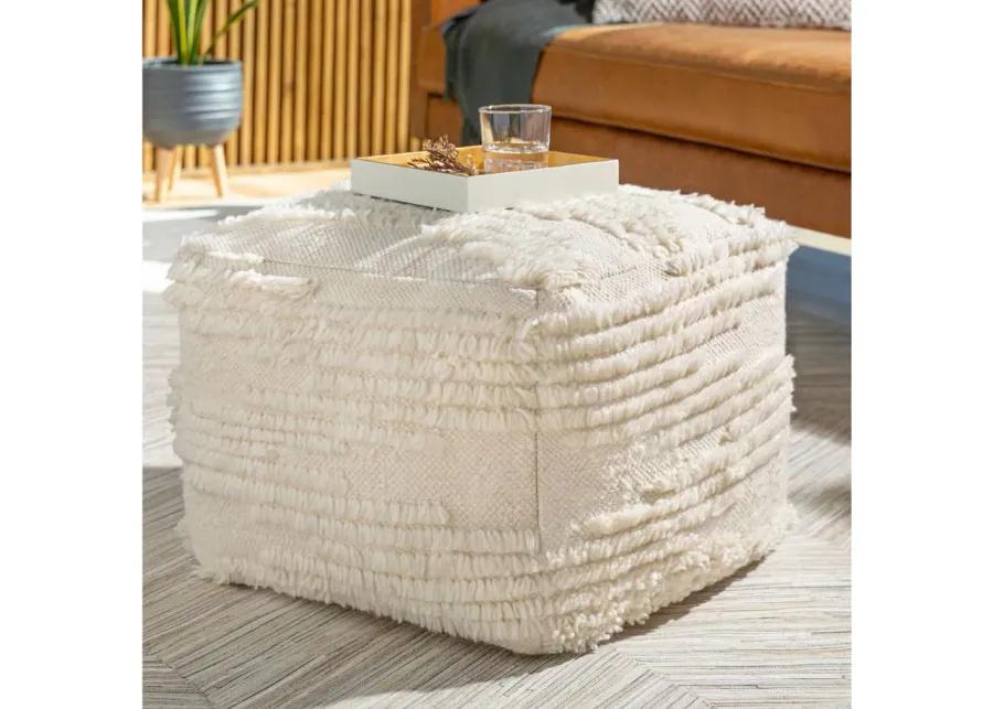 Apache Pouf in Cream by Surya