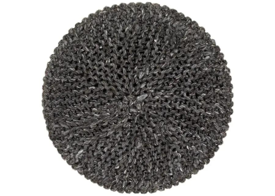 Prado Pouf in Charcoal by Surya