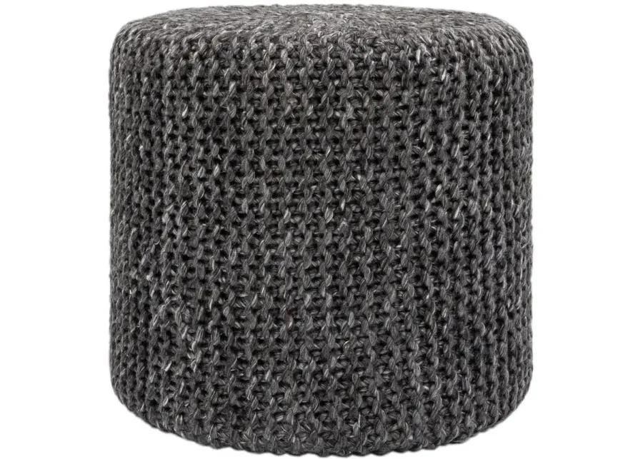 Prado Pouf in Charcoal by Surya