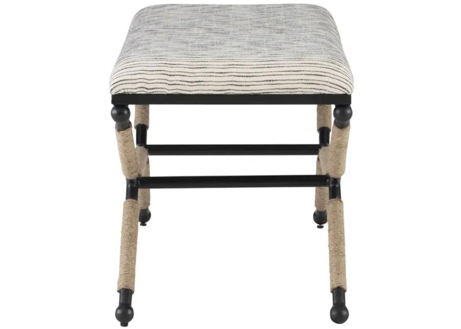 Ashburn Bench in Black/Off-White by Linon Home Decor