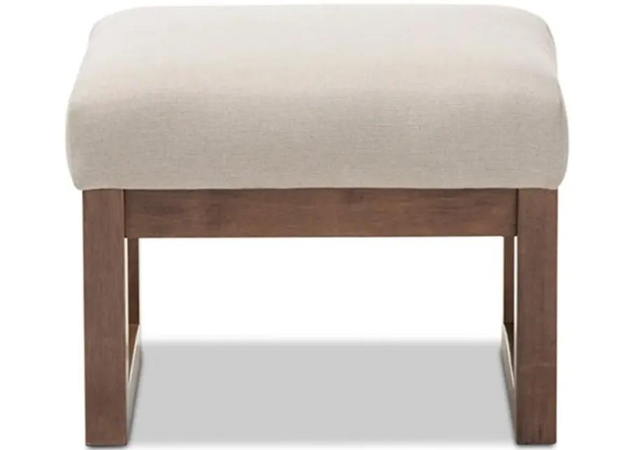 Yashiya Ottoman Stool in Light Beige by Wholesale Interiors