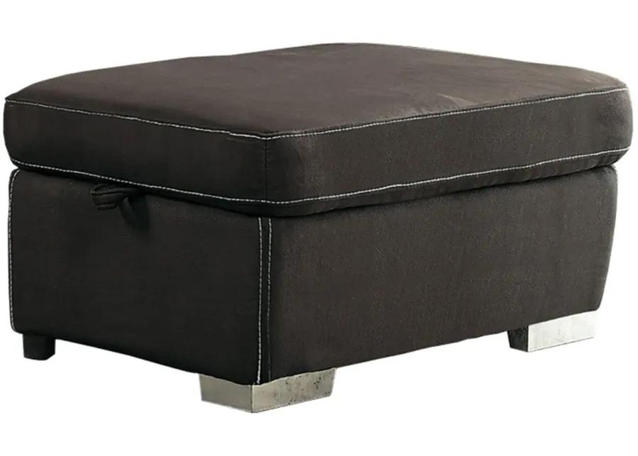 Elena Storage Ottoman in Chocolate by Homelegance