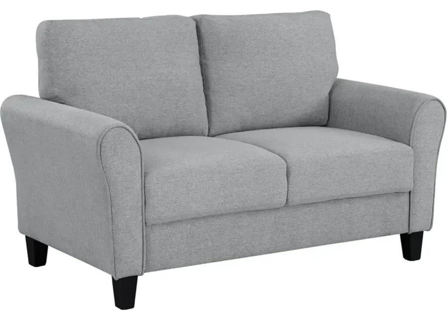 Foxcroft Loveseat in Dark Gray by Homelegance