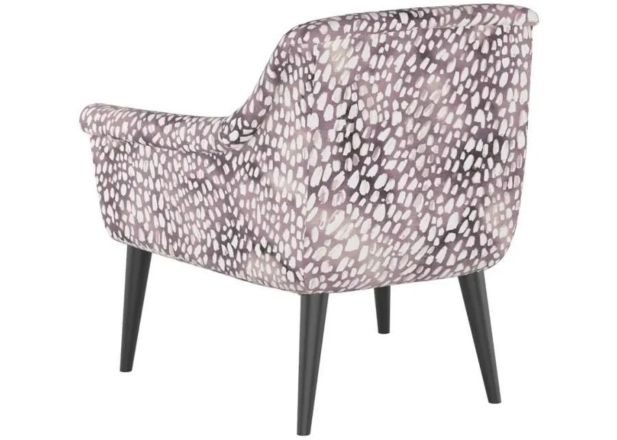 Tori Accent Chair in Aqua Dot Lavender by Skyline