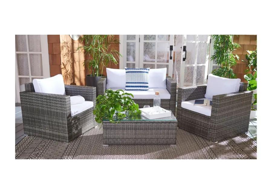 Brielle 4-pc. Patio Set in Ivory by Safavieh
