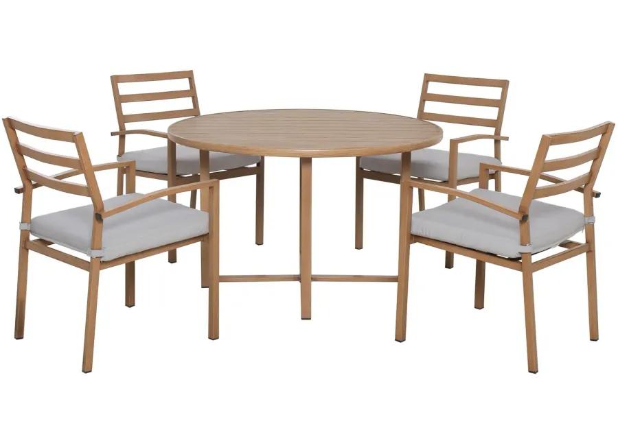 Caspian Round Outdoor Dining Table in Natural by Home Meridian International