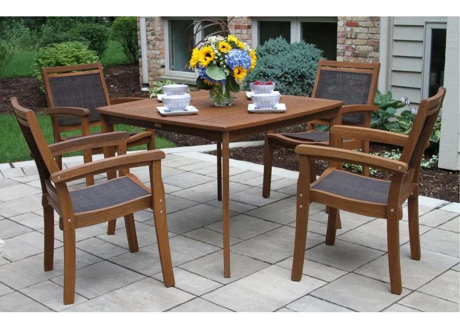 Bowden Outdoor Square Dining Table in Sandstone by Outdoor Interiors