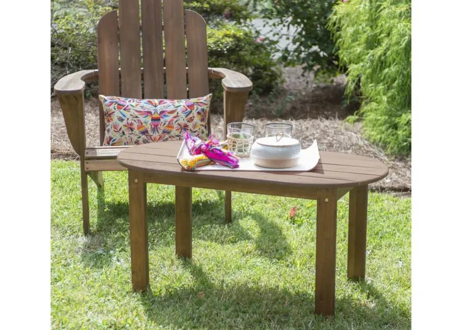 Adirondack Coffee Table in Acorn Brown Satin by Linon Home Decor