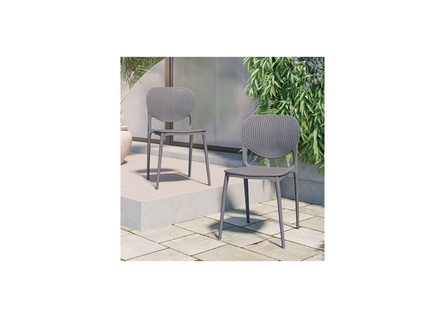 Amazonia Outdoor 7- pc. Eucalyptus Wood Dining Set in Natural;Gray by International Home Miami