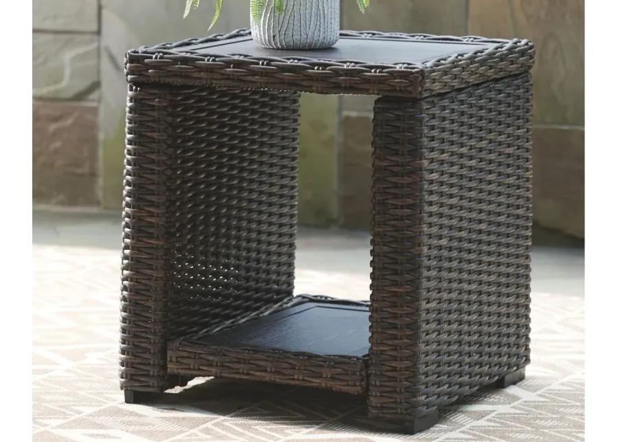 Grasson Lane Outdoor End Table in Brown by Ashley Furniture