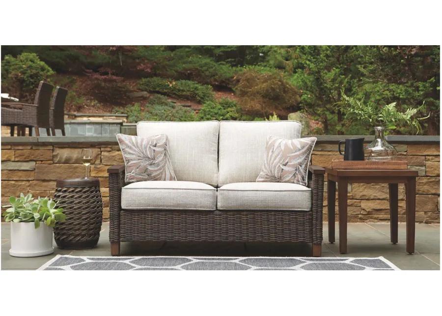 Paradise Trail Outdoor Loveseat in Medium Brown by Ashley Furniture