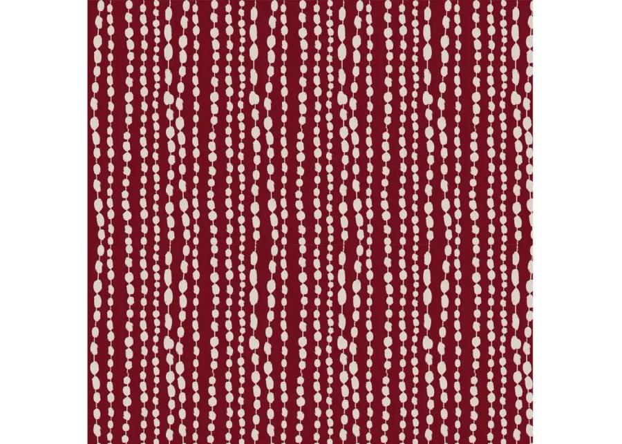 20" Holiday Stripes Pillow in Line Dot Holiday Red by Skyline