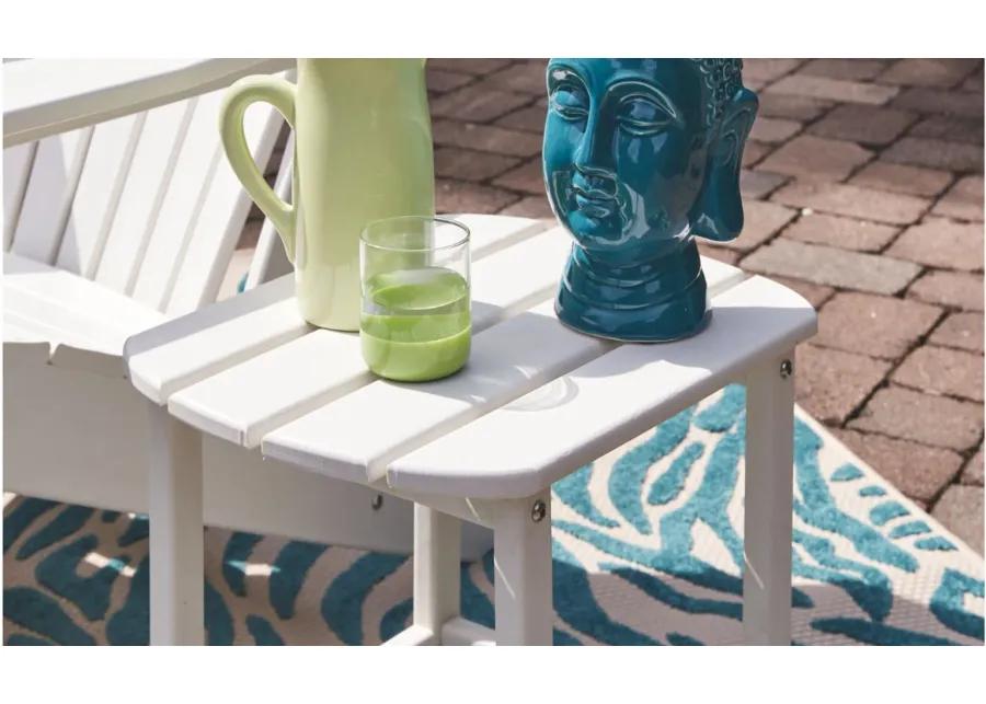 Sundown Treasure Outdoor End Table in White by Ashley Furniture