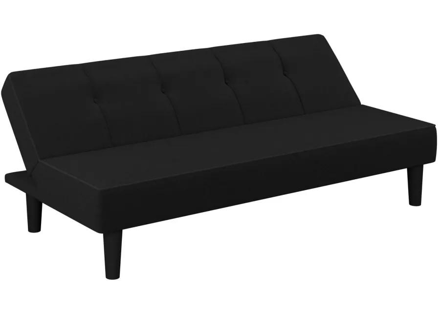 Rilson Convertible Futon in Black by Lifestyle Solutions