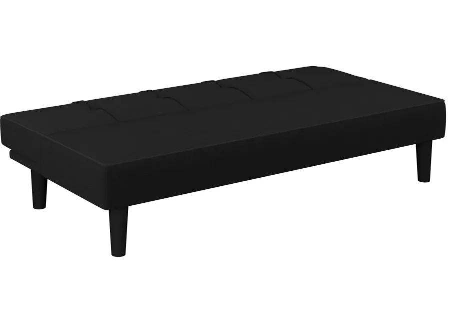 Rilson Convertible Futon in Black by Lifestyle Solutions