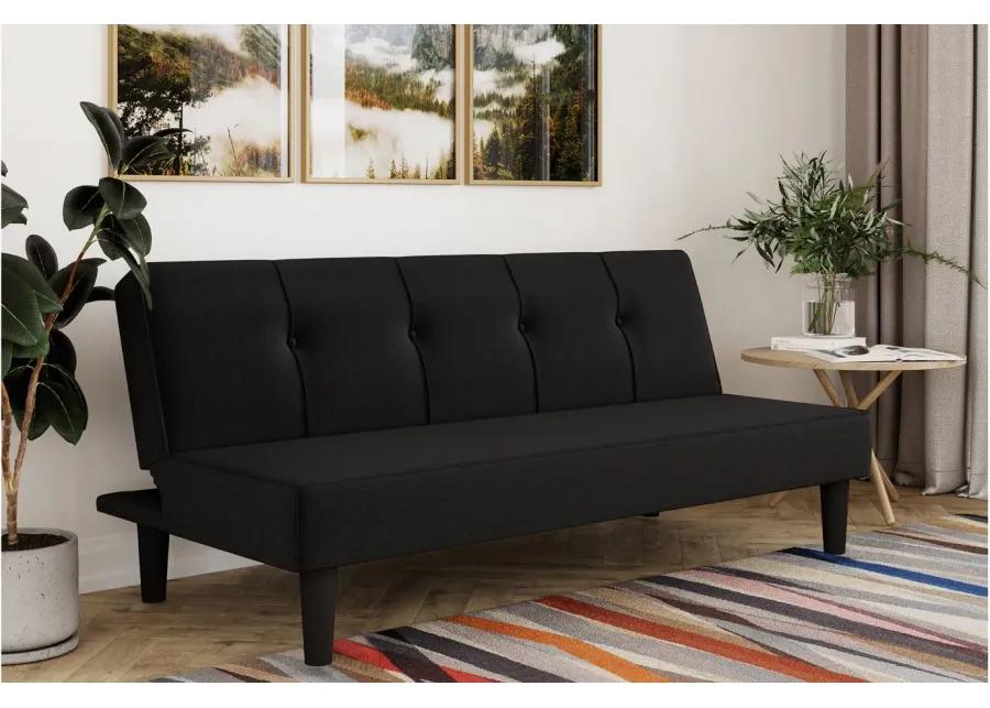 Rilson Convertible Futon in Black by Lifestyle Solutions