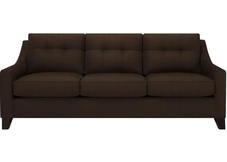 Carmine Queen Sleeper Sofa in Suede so Soft Chocolate by H.M. Richards